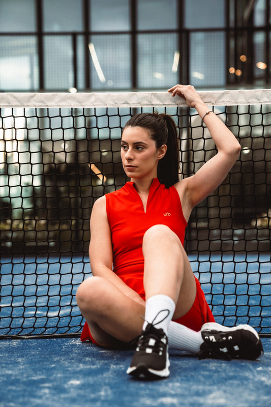 Vestido Folhos Vermelho