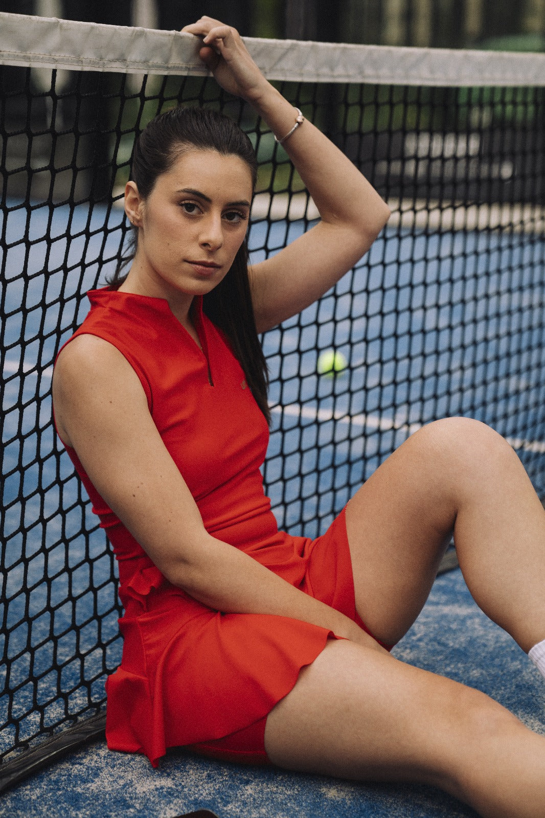 Vestido Folhos Vermelho
