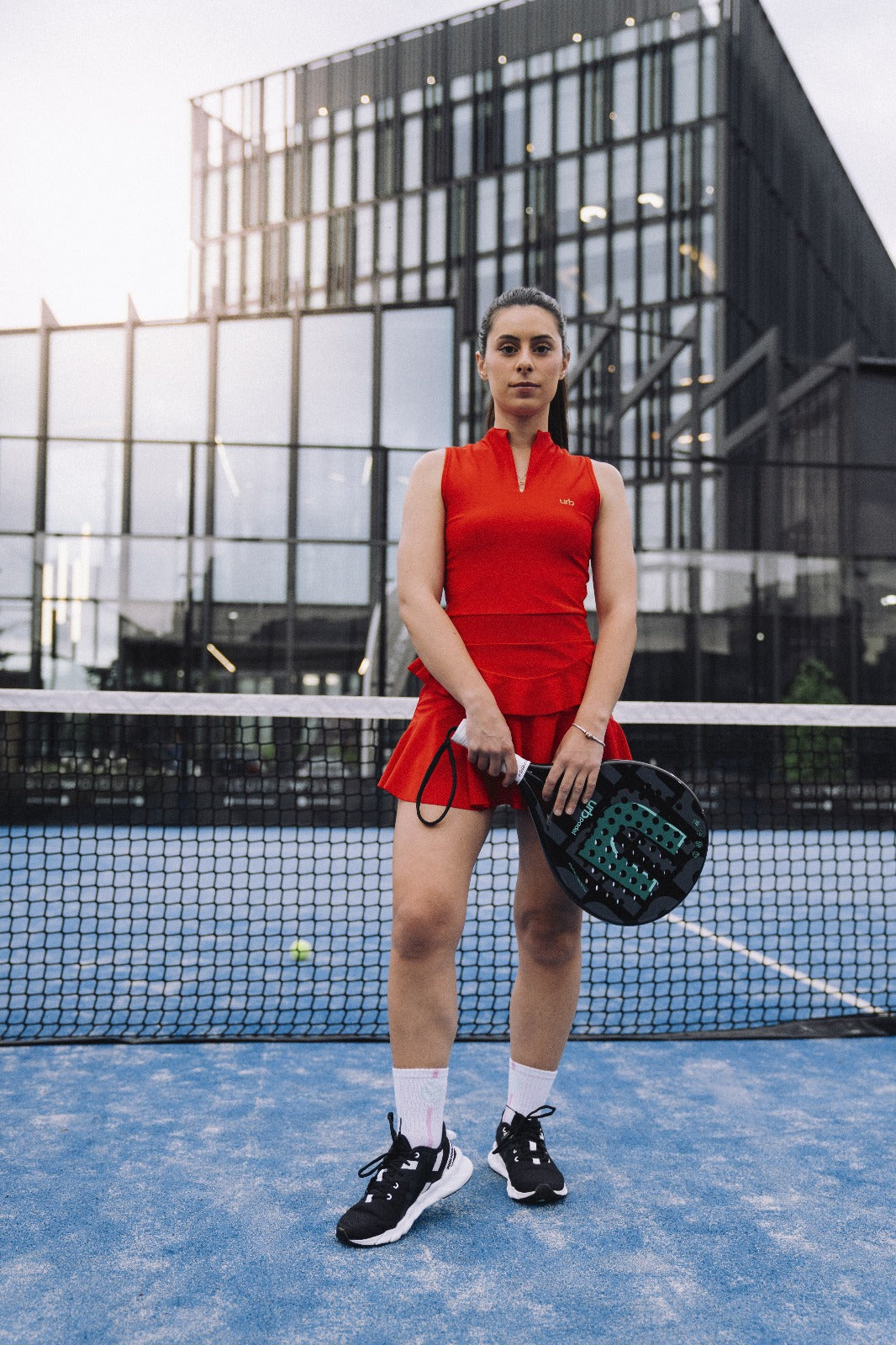 Vestido Folhos Vermelho